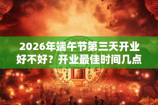 2026年端午节第三天开业好不好？开业最佳时间几点？