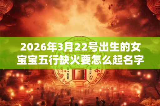 2026年3月22号出生的女宝宝五行缺火要怎么起名字 2026年3月22号出生的女宝宝五行缺火要怎么起名字