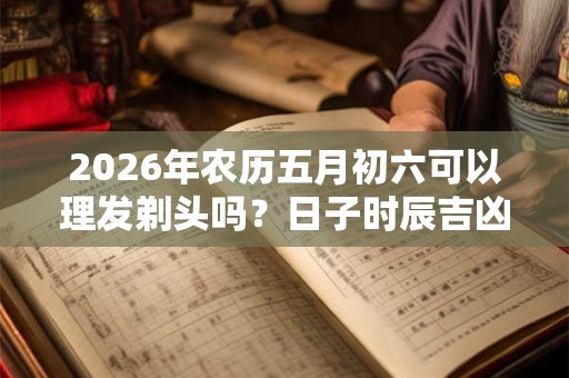 2026年农历五月初六可以理发剃头吗?日子时辰吉凶? 2026年农历五月初六可以理发剃头吗?日子时辰吉凶?
