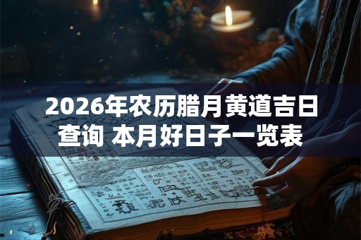 2026年农历腊月黄道吉日查询 本月好日子一览表 2026年农历腊月黄道吉日查询 本月好日子一览表