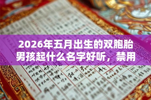 2026年五月出生的双胞胎男孩起什么名字好听，禁用什么字