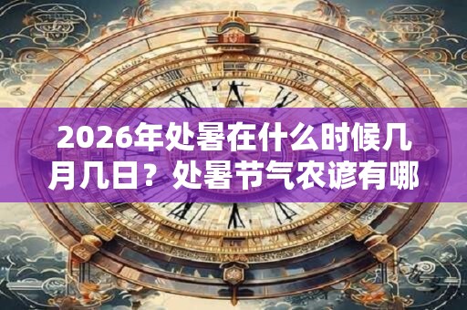 2026年处暑在什么时候几月几日？处暑节气农谚有哪些？