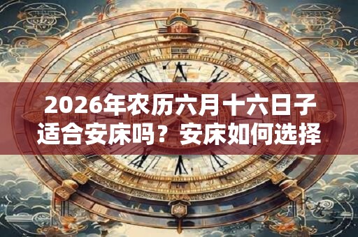 2026年农历六月十六日子适合安床吗?安床如何选择吉日? 2026年农历六月十六日子适合安床吗?安床如何选择吉日?