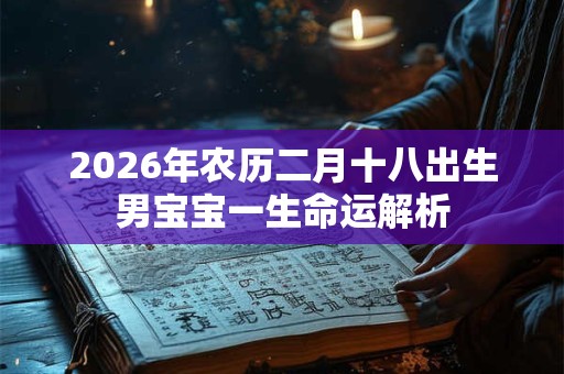 2026年农历二月十八出生男宝宝一生命运解析