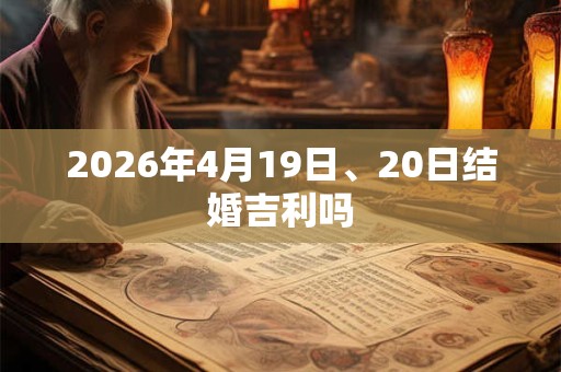 2026年4月19日、20日结婚吉利吗 2026年4月19日、20日结婚吉利吗
