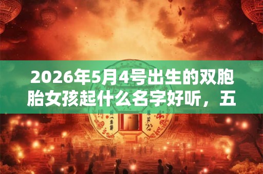 2026年5月4号出生的双胞胎女孩起什么名字好听,五行属什么? 2026年5月4号出生的双胞胎女孩起什么名字好听,五行属什么?