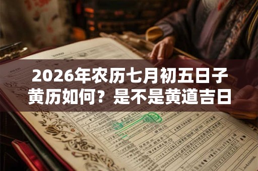 2026年农历七月初五日子黄历如何?是不是黄道吉日? 2026年农历七月初五日子黄历如何?是不是黄道吉日?