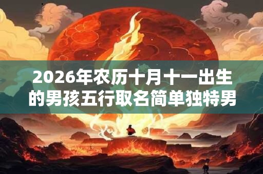 2026年农历十月十一出生的男孩五行取名简单独特男生名字