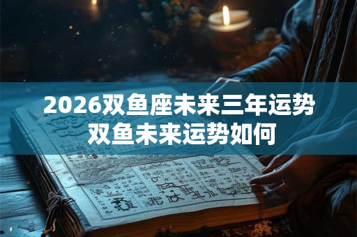 2026双鱼座未来三年运势 双鱼未来运势如何 2026双鱼座未来三年运势 双鱼未来运势如何