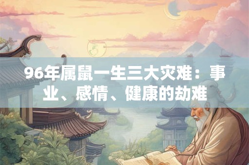96年属鼠一生三大灾难：事业、感情、健康的劫难