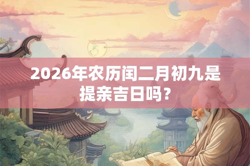 2026年农历闰二月初九是提亲吉日吗? 2026年农历闰二月初九是提亲吉日吗?