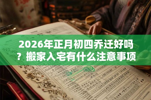 2026年正月初四乔迁好吗?搬家入宅有什么注意事项? 2026年正月初四乔迁好吗?搬家入宅有什么注意事项?