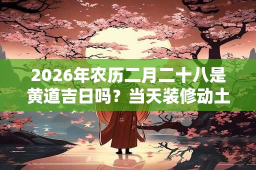 2026年农历二月二十八是黄道吉日吗？当天装修动土好不好？