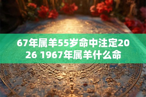 67年属羊55岁命中注定2026 1967年属羊什么命 67年属羊55岁命中注定2026 1967年属羊什么命