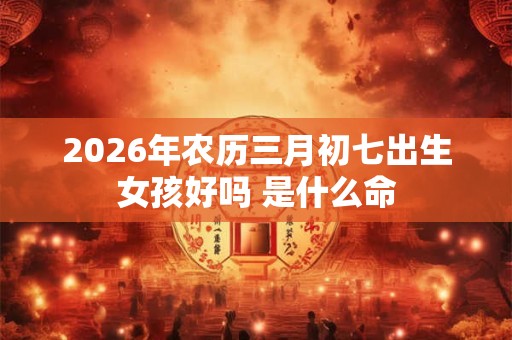 2026年农历三月初七出生女孩好吗 是什么命