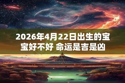 2026年4月22日出生的宝宝好不好 命运是吉是凶