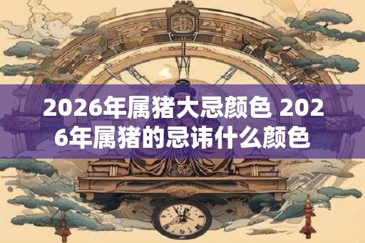 2026年属猪大忌颜色 2026年属猪的忌讳什么颜色