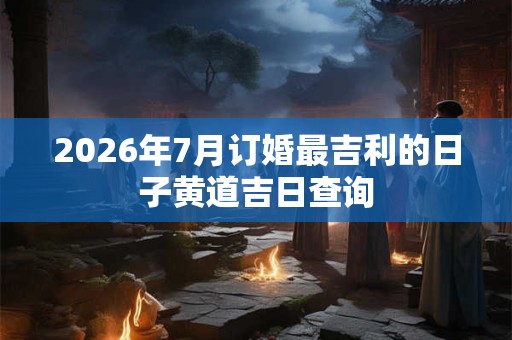 2026年7月订婚最吉利的日子黄道吉日查询