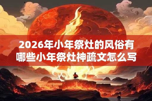 2026年小年祭灶的风俗有哪些小年祭灶神疏文怎么写？