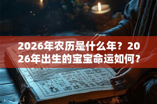 2026年农历是什么年？2026年出生的宝宝命运如何？