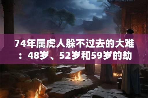 74年属虎人躲不过去的大难：48岁、52岁和59岁的劫难