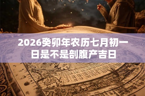2026癸卯年农历七月初一日是不是剖腹产吉日