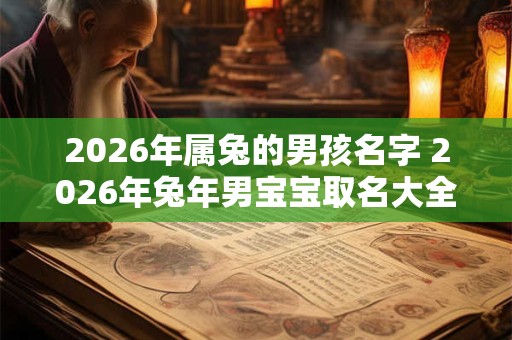 2026年属兔的男孩名字 2026年兔年男宝宝取名大全