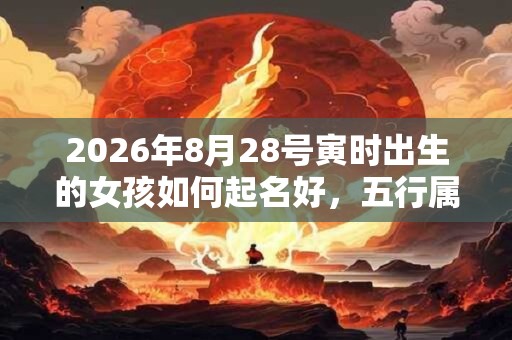 2026年8月28号寅时出生的女孩如何起名好，五行属什么