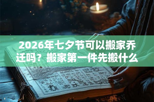 2026年七夕节可以搬家乔迁吗？搬家第一件先搬什么好？