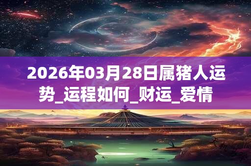 2026年03月28日属猪人运势_运程如何_财运_爱情 2026年03月28日属猪人运势_运程如何_财运_爱情
