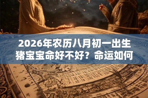 2026年农历八月初一出生猪宝宝命好不好？命运如何？