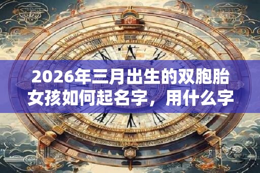 2026年三月出生的双胞胎女孩如何起名字，用什么字比较好