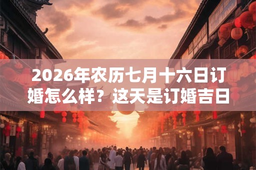 2026年农历七月十六日订婚怎么样？这天是订婚吉日吗？