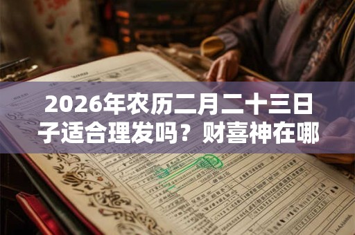 2026年农历二月二十三日子适合理发吗?财喜神在哪? 2026年农历二月二十三日子适合理发吗?财喜神在哪?