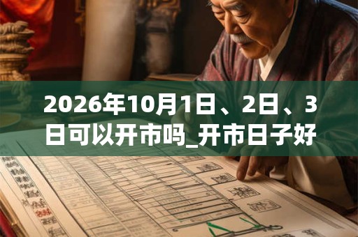 2026年10月1日、2日、3日可以开市吗_开市日子好吗