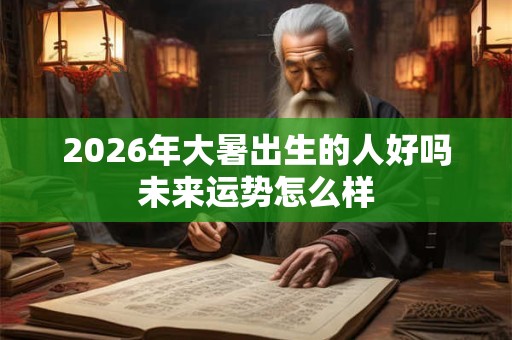 2026年大暑出生的人好吗未来运势怎么样