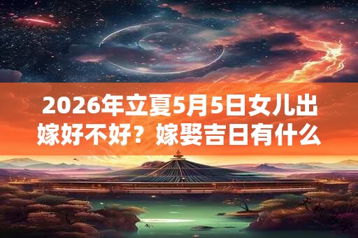 2026年立夏5月5日女儿出嫁好不好？嫁娶吉日有什么讲究？