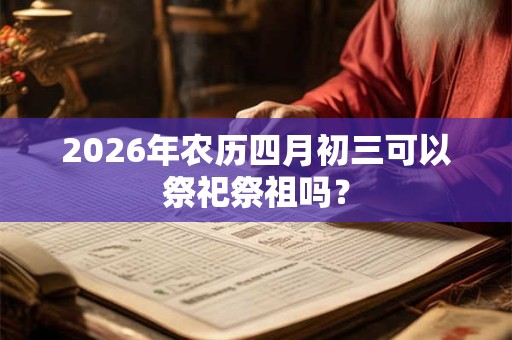 2026年农历四月初三可以祭祀祭祖吗？
