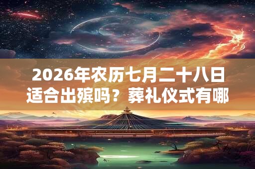 2026年农历七月二十八日适合出殡吗?葬礼仪式有哪些不同的方式? 2026年农历七月二十八日适合出殡吗?葬礼仪式有哪些不同的方式?