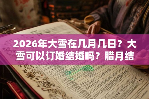 2026年大雪在几月几日?大雪可以订婚结婚吗?腊月结婚订婚有禁忌吗? 2026年大雪在几月几日?大雪可以订婚结婚吗?腊月结婚订婚有禁忌吗?