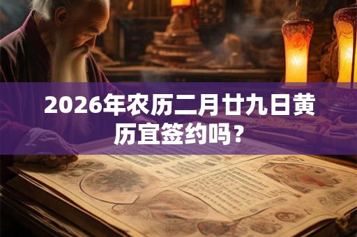 2026年农历二月廿九日黄历宜签约吗？