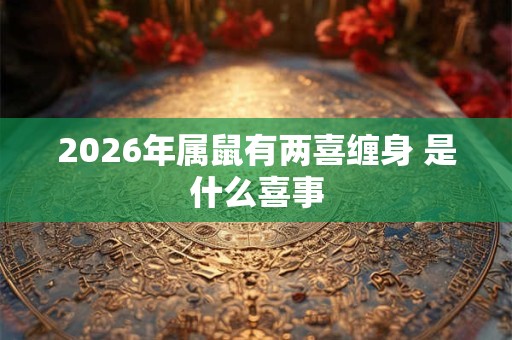 2026年属鼠有两喜缠身 是什么喜事 2026年属鼠有两喜缠身 是什么喜事