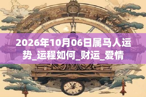 2026年10月06日属马人运势_运程如何_财运_爱情