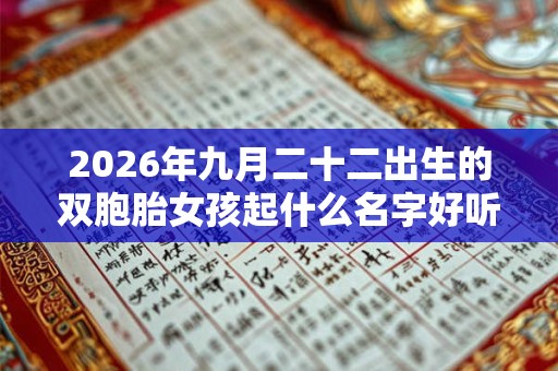 2026年九月二十二出生的双胞胎女孩起什么名字好听，五行属什么