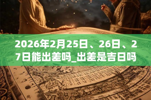 2026年2月25日、26日、27日能出差吗_出差是吉日吗
