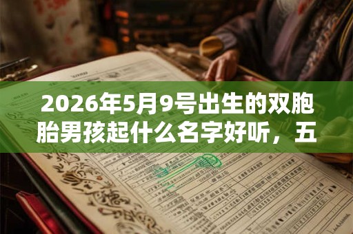 2026年5月9号出生的双胞胎男孩起什么名字好听，五行属什么
