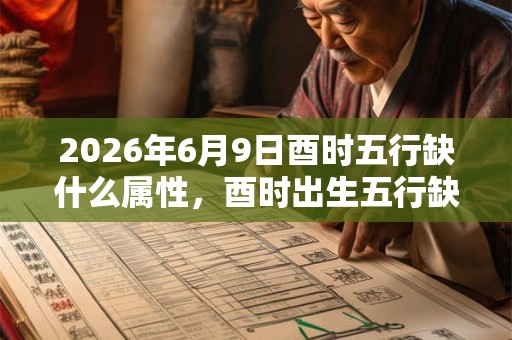 2026年6月9日酉时五行缺什么属性，酉时出生五行缺什么