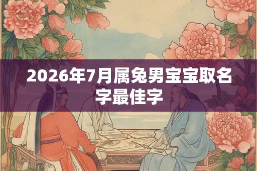 2026年7月属兔男宝宝取名字最佳字 2026年7月属兔男宝宝取名字最佳字
