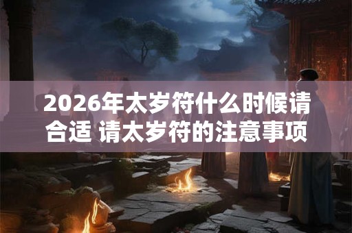 2026年太岁符什么时候请合适 请太岁符的注意事项 2026年太岁符什么时候请合适 请太岁符的注意事项