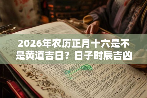2026年农历正月十六是不是黄道吉日？日子时辰吉凶如何？